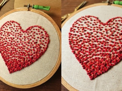 French knot embroidery ❤️ #valentinesdaygifts #handembroidery