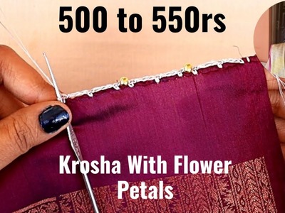 Grand Krosha Kuchu Design With Flower Petals | Latest Saree Kuchu Design | Shilpashree Creations |