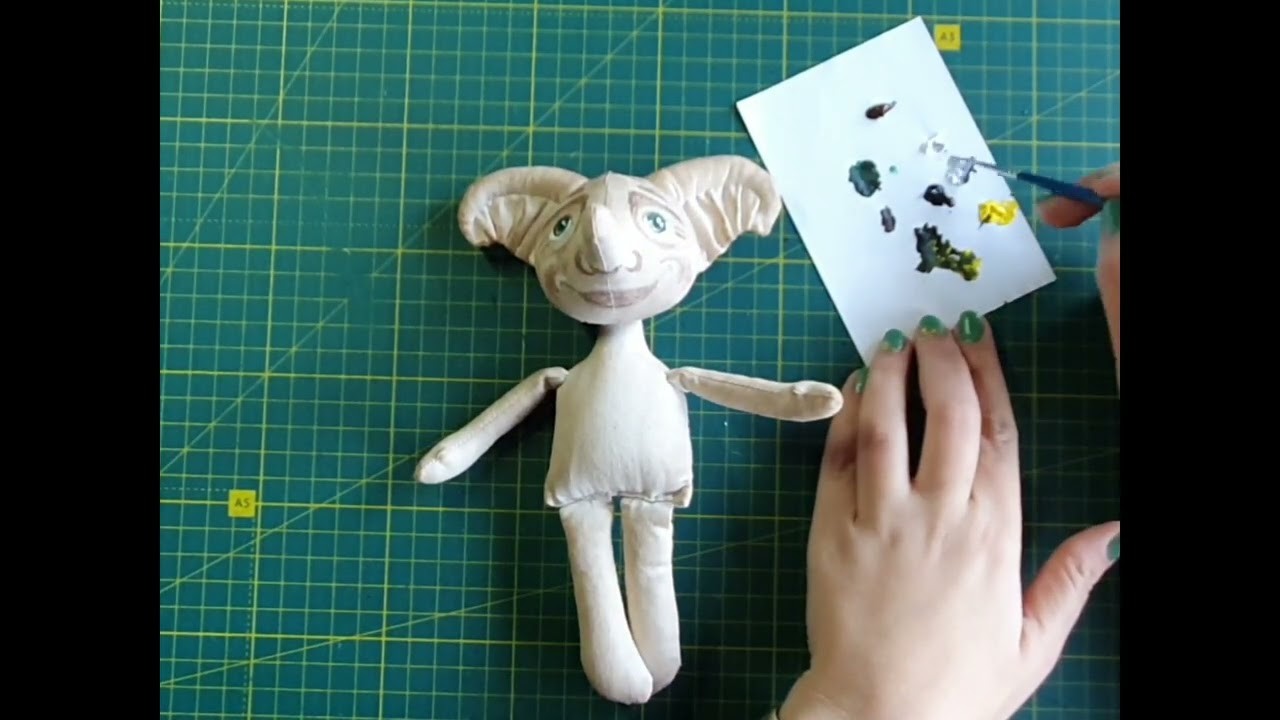 How to draw Dobby doll from Harry Potter. Добі із Гаррі Поттера Harry Potter handmade gifts