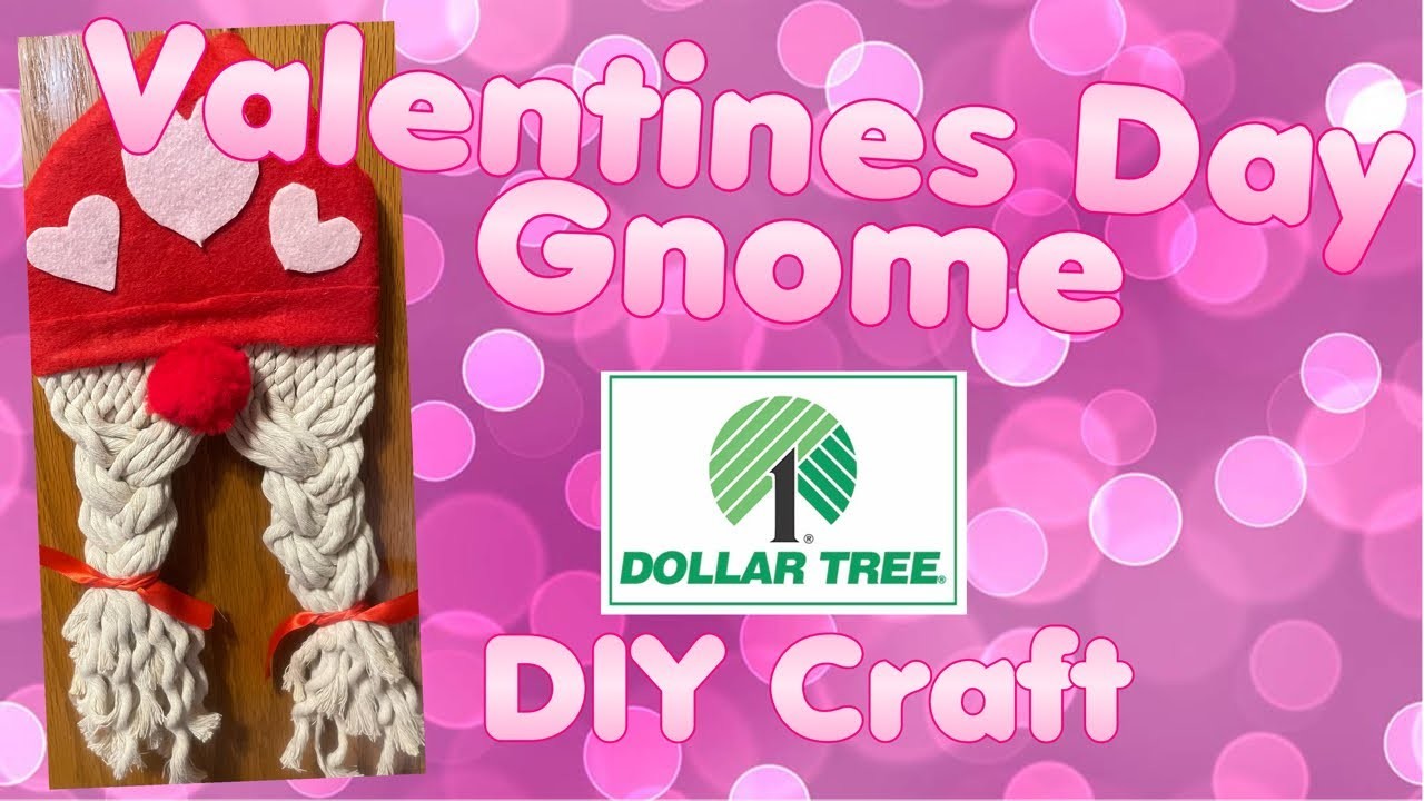 How to Make a Valentines Day Holiday Gnome - Budget Dollar Tree DIY Craft Macramé with Nautical Rope