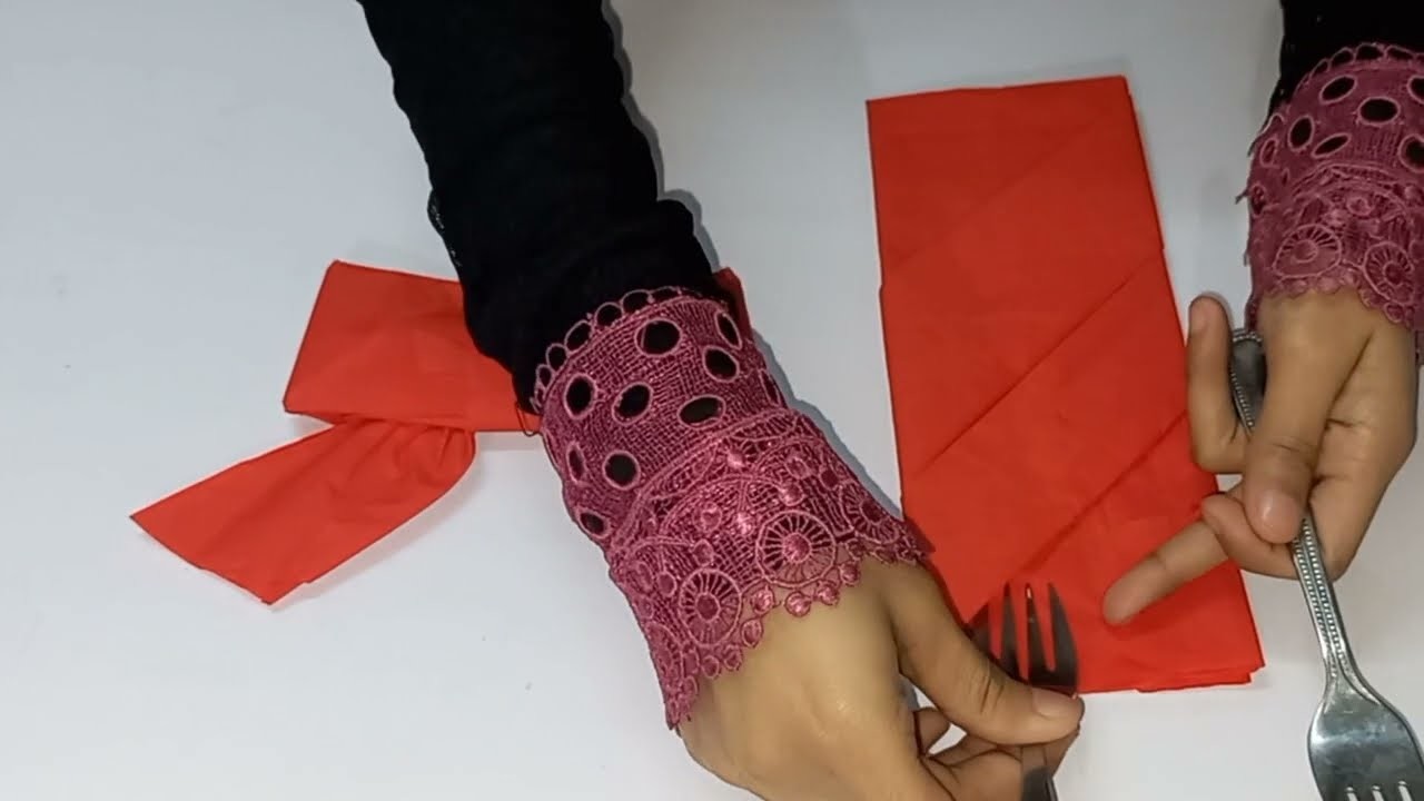 How to make paper napkin_ origami napkin ideas- diy.napkin