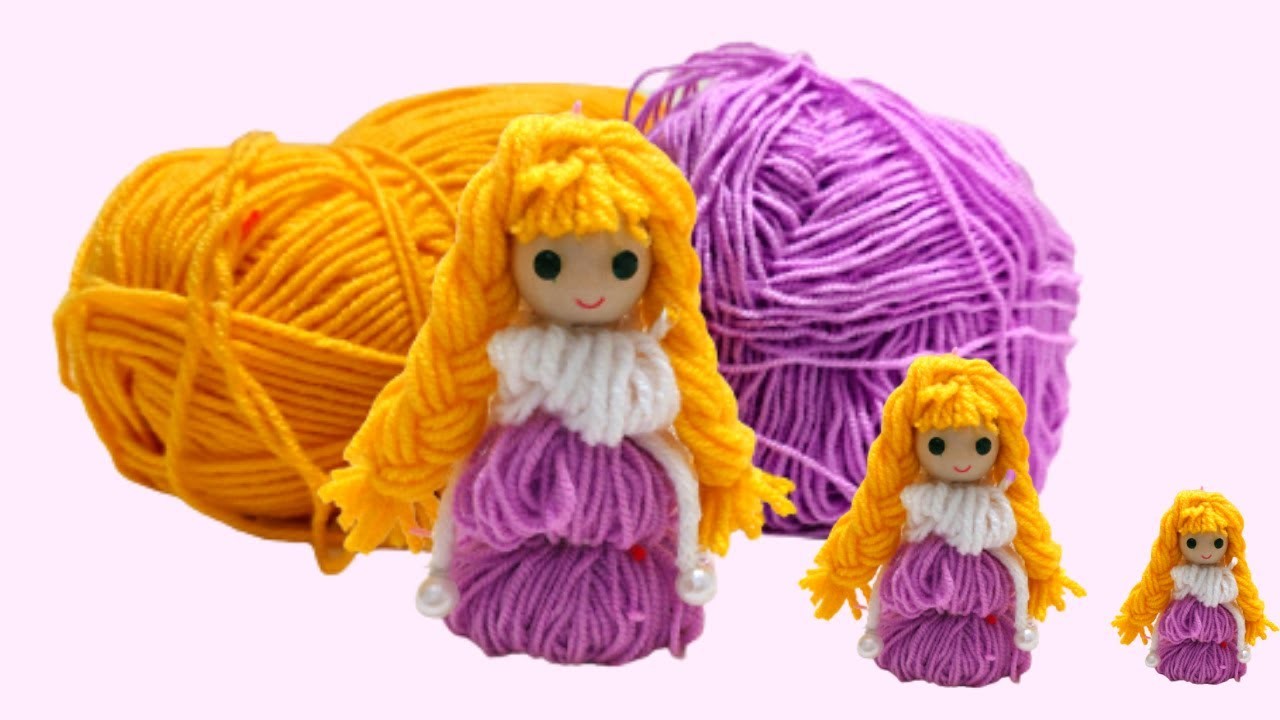 How to make yarn.Amazing woolen doll making idea.Diy Woolen doll.Diy room decor. pom pom tutorial