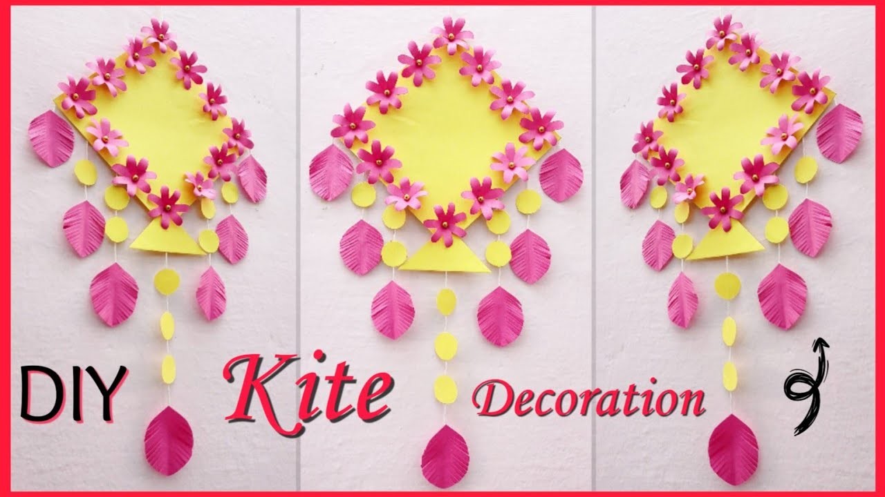 Kite Wall Hanging.Kite Decoration.School Craft.School Activity.DIY.Papercraft.How to make paper kite