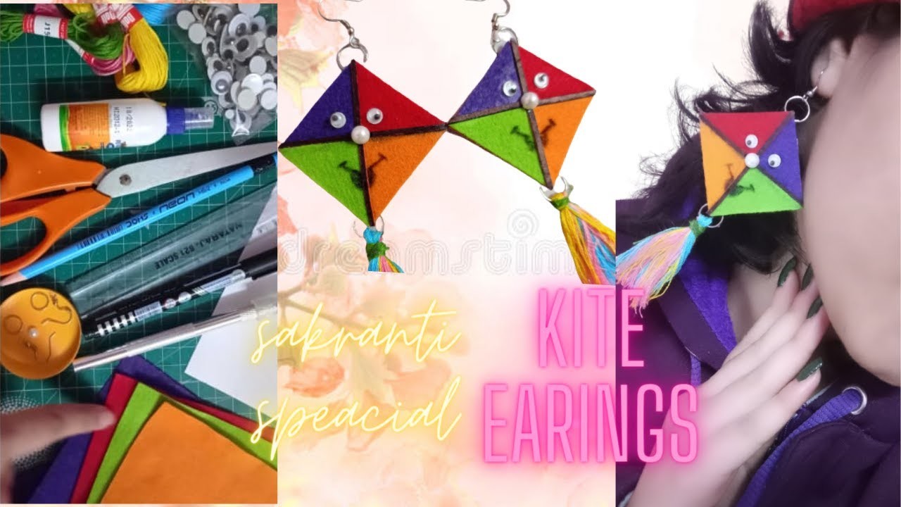 Learn how to make kite earings ????Jwellery ????festival special????Sankranti special ????|diy |craft