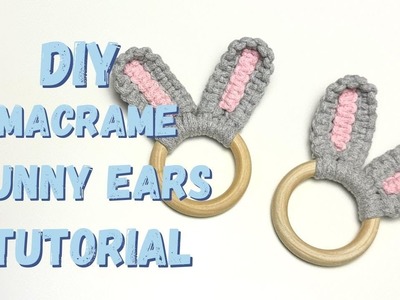 Macrame Bunny Ears Tutorial, Easter Decoration, Napkin holder