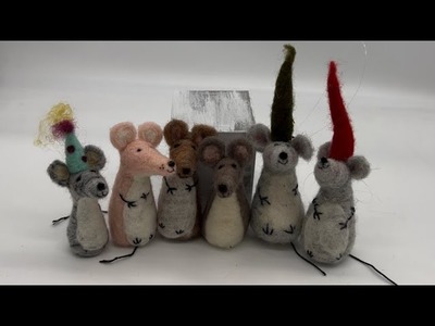Needle Felted Mice Friends Tutorial (FELTING A MOUSE WITH ARMATURE)