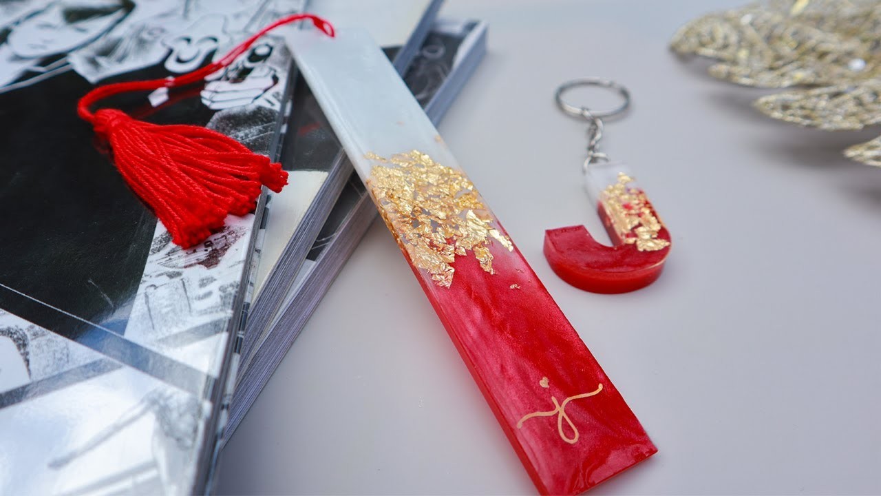 Personalized Resin bookmarks for Beginners & Letter Resin Keychains | Epoxy Resin Bookmarks Ideas
