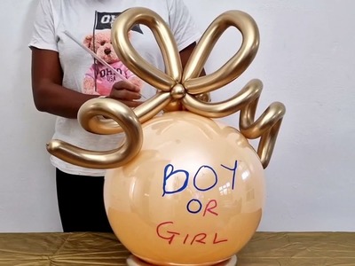 Pop It Balloon With Baby Clothes || Gift In A Balloon || DIY Gender Reveal Balloon