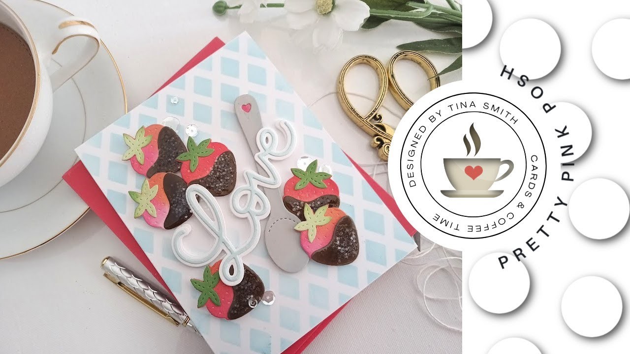 Pretty Pink Posh | Valentine Mug Additions | DIY Valentine Card by Tina Smith