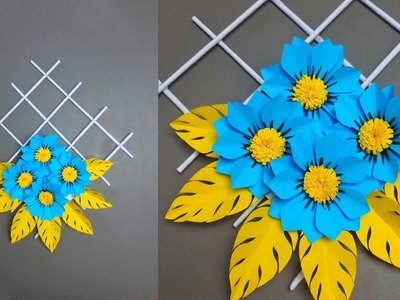 Quick and easy flower wall hanging craft for wall decoration | diy