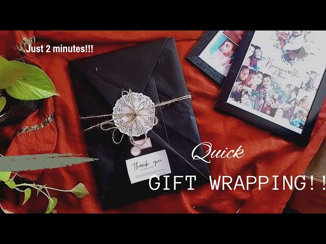 Quick & easy gift wrapping.frame packing ideas#craft #gift #diy #new #customisedgifts #frame #easy