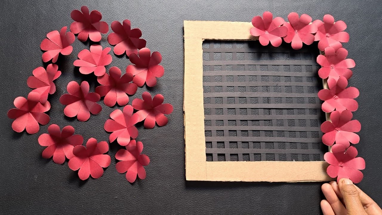 Quick & Easy Paper Flower Wall Decoration. Easy Paper Craft For Home Decor.Wallmate.Wall Hanging.DIY