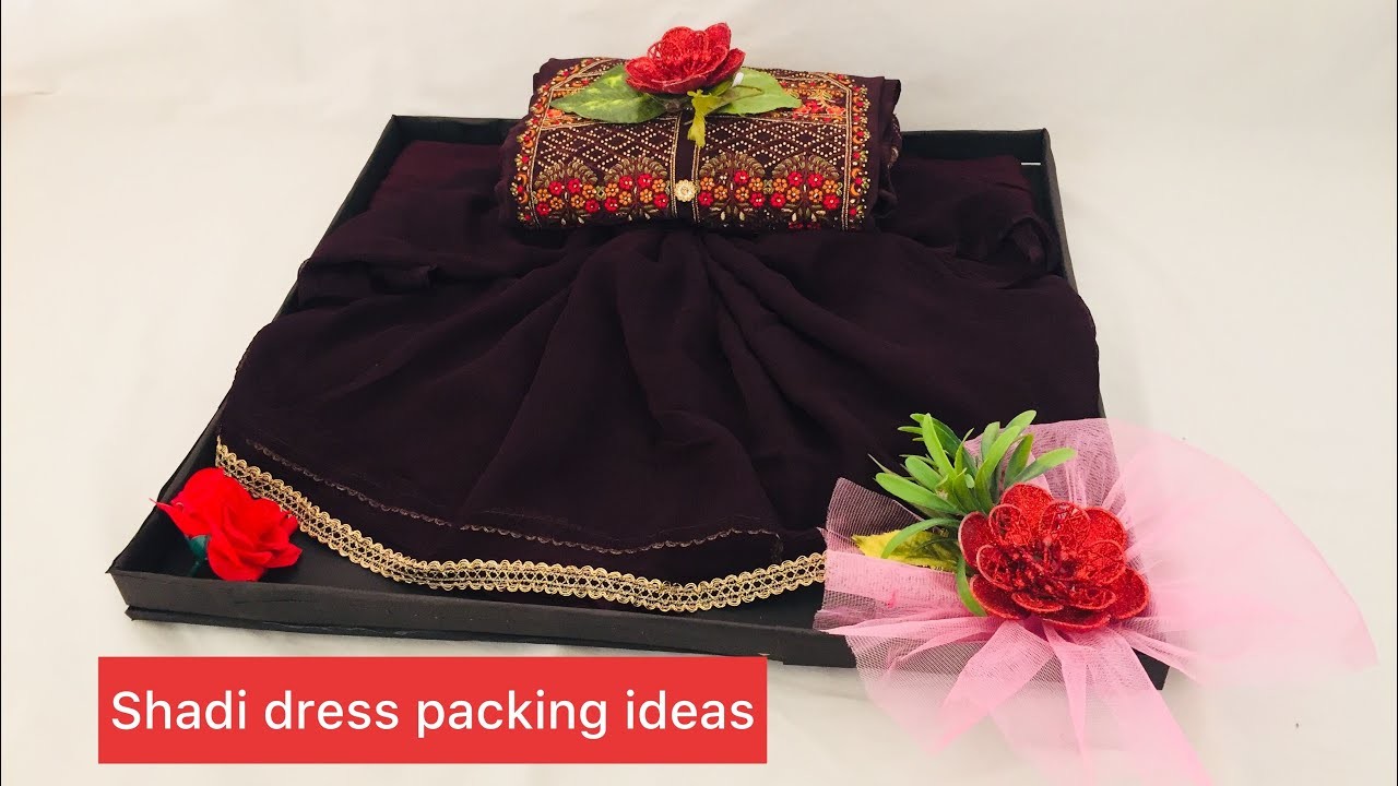 Shadi k kpde pack krne k tareeke| how to do packing dress for wedding in tray | shadi packing ideas