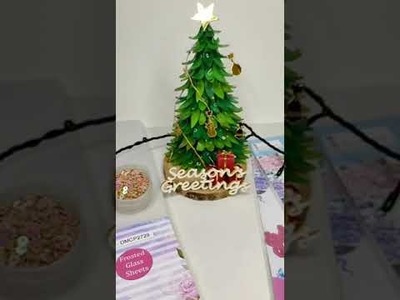 Shrink Prink Christmas tree | @Dressmycraft @crafterscornerscreen | DIY| Handmade Christmas tree