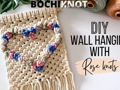 Valentine's Day DIY: How To Make A Macrame Rose Knot Heart Wall Hanging