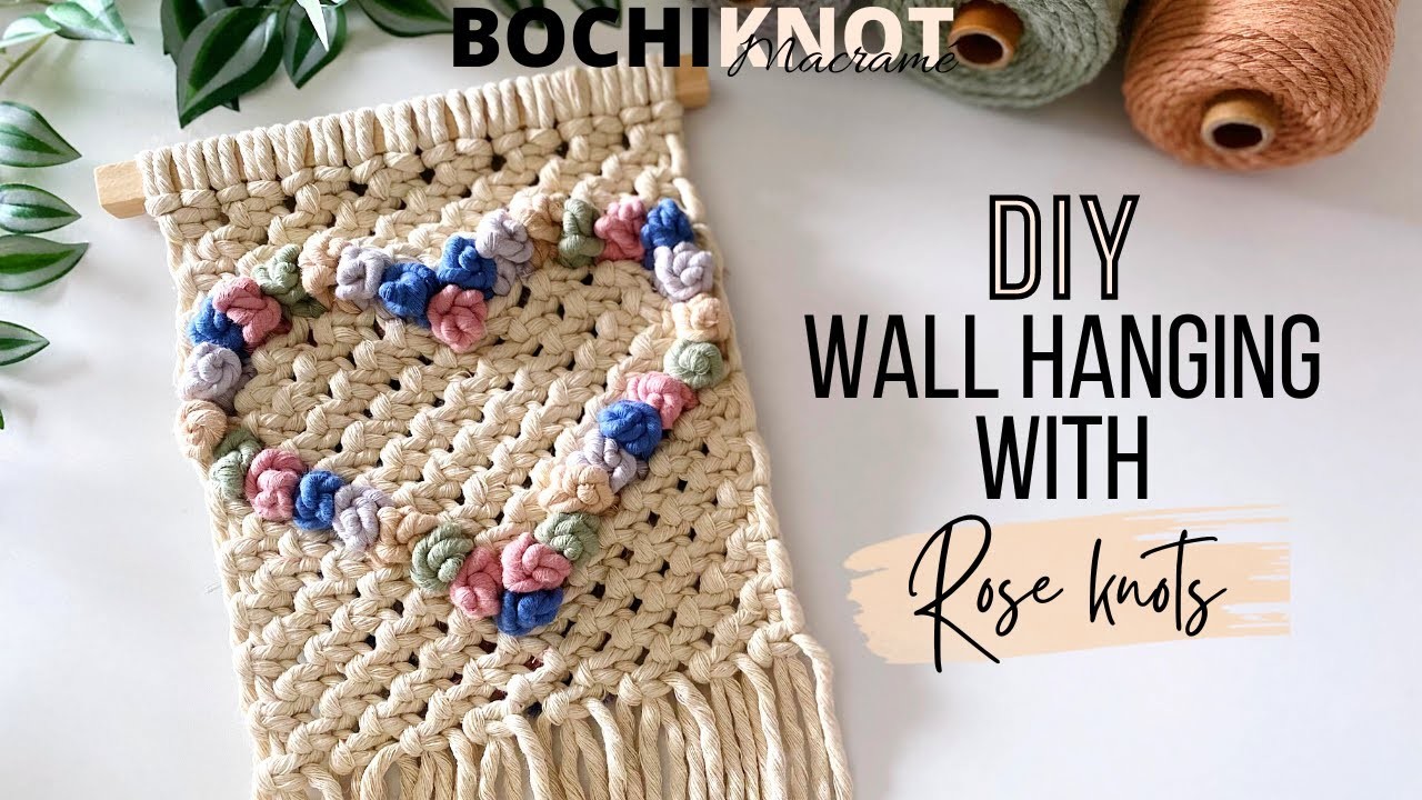 Valentine's Day DIY: How To Make A Macrame Rose Knot Heart Wall Hanging