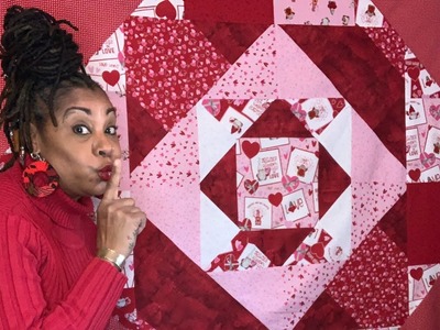 Valentines Quilt Top!I’m Becoming a BIG QUILT BLOCK CHEATER PIECER