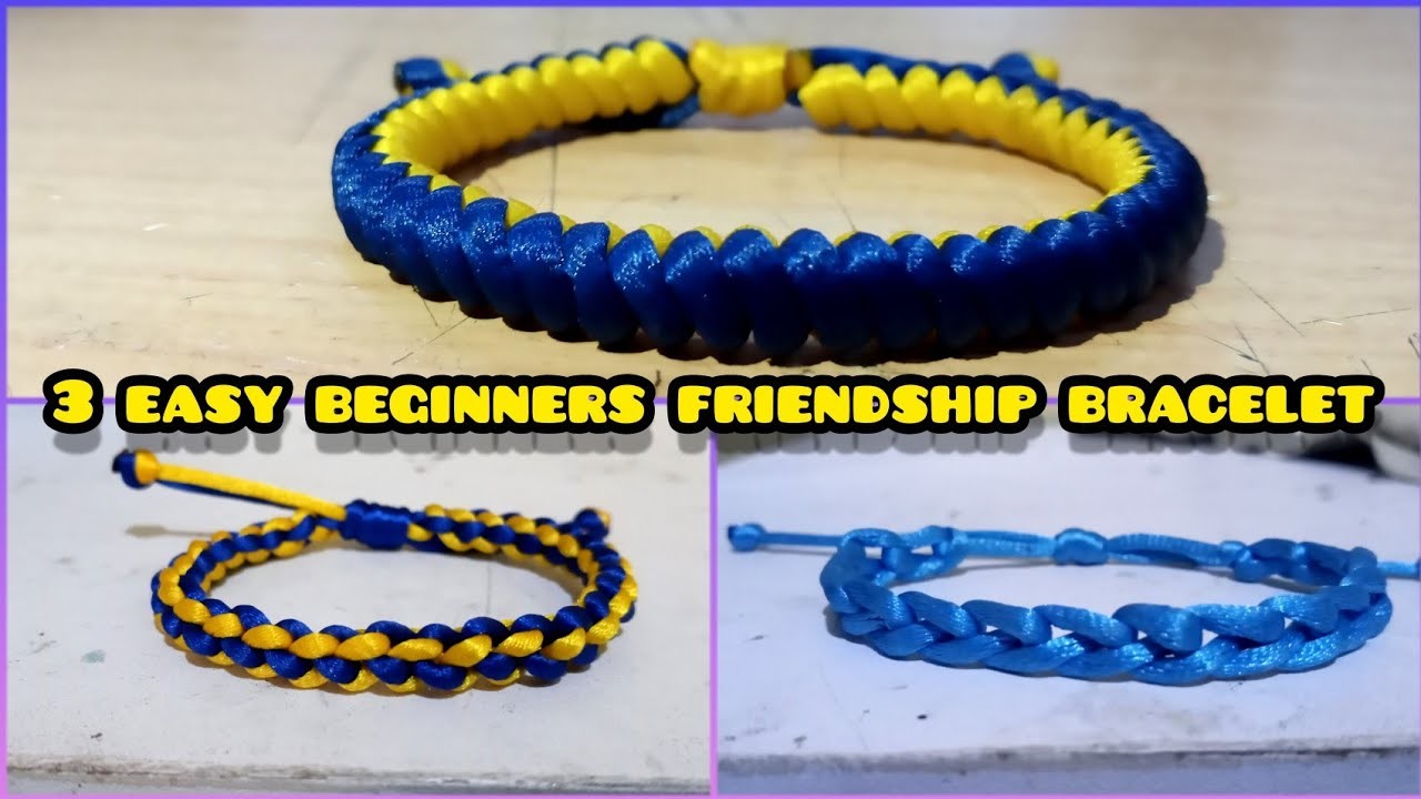 3 Easy Begginner Bracelet Tutorials | Como Hacer Una Pulsera