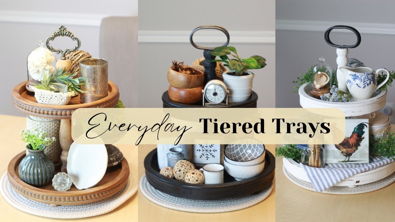 5 EVERYDAY TIERED TRAYS FOR 2023 | AMAZON | THRIFTED | TARGET | DECORATE WITH ME