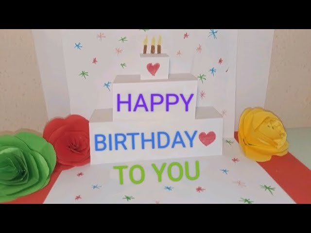 Birthday Card ideas | Pop up Birthday Card | Origami greeting card | Diy pop up cake card
