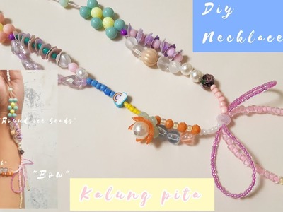 CARA MEMBUAT KALUNG HIJAB MANIK|KALUNG BEADS|KALUNG PITA|DIY|NUNAK CRAFT