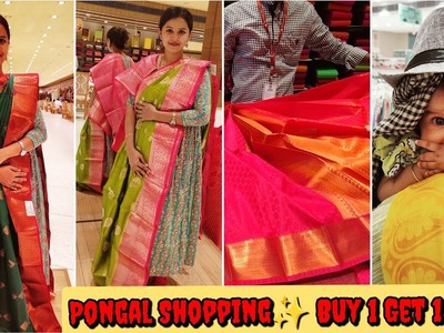 Chennai Silks 1 + 1 Silk saree Offer @ 1000 Rs ✨ Pongal Shopping For Pappu's 1st Pongal ????Coimbatore