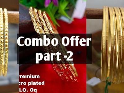 Combo offer | plain Bangles | one gram gold bangles | lush queens jewellery | side bangles | bangles