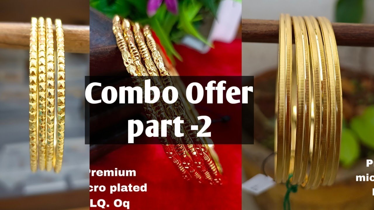 Combo offer | plain Bangles | one gram gold bangles | lush queens jewellery | side bangles | bangles