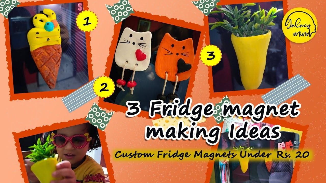 Custom Fridge Magnets Under Rs. 20 | Cute & Useful DIY Fridge Magnet Ideas | fridge magnet making