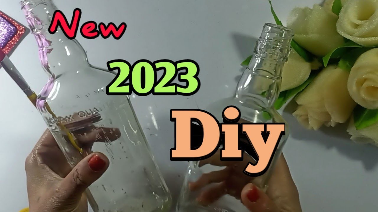 #DIY 2023Home Easy Beautiful Bottle Art Tutorial beautiful Flower  in Bottlearts