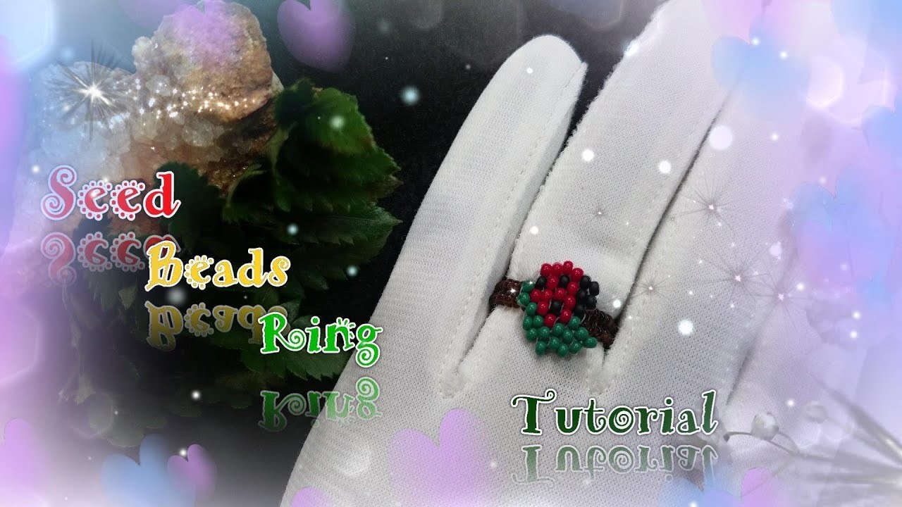 DIY Beaded Lady Bug Ring - Brick Stitch