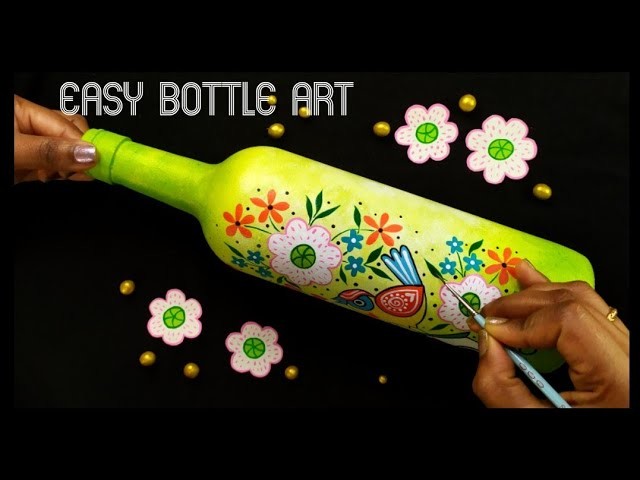 DIY Easy Bottle Art Tutorial For Beginners | Garden Decor | @ColourWingsbySurabhi