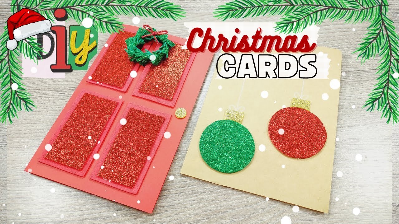 DIY Easy Christmas Cards!. Tarjetas de navidad fáciles de hacer! #christmas #asmr