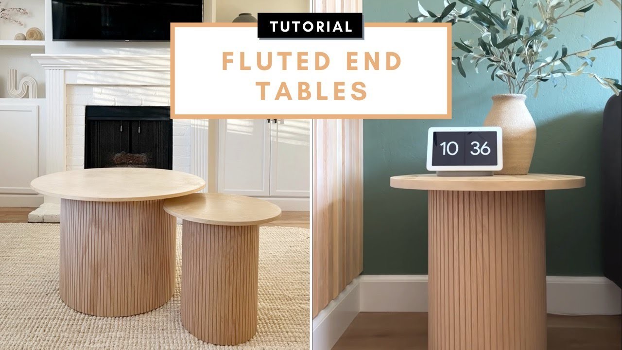 DIY Fluted Coffee Table | Cost $60 | STEP BY STEP | Build from Scratch