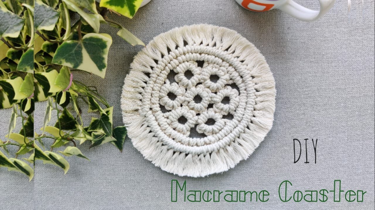 DIY Macrame Coaster | Step by Step Tutorial | How to Macrame