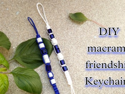 DIY macrame friendship keychains.