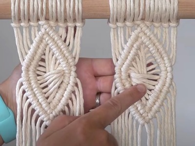 DIY Macrame Tutorial - Diamond with Stunning Left and Right Centre Design!