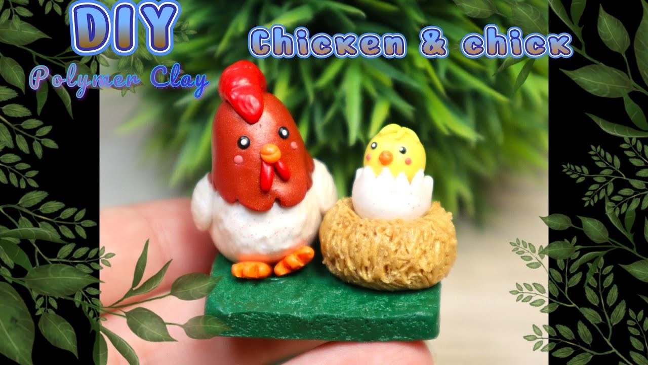 DIY Polymer clay| How to make a clay chicken in 15 minutes| Easy polymer clay| Polymer clay tutorial