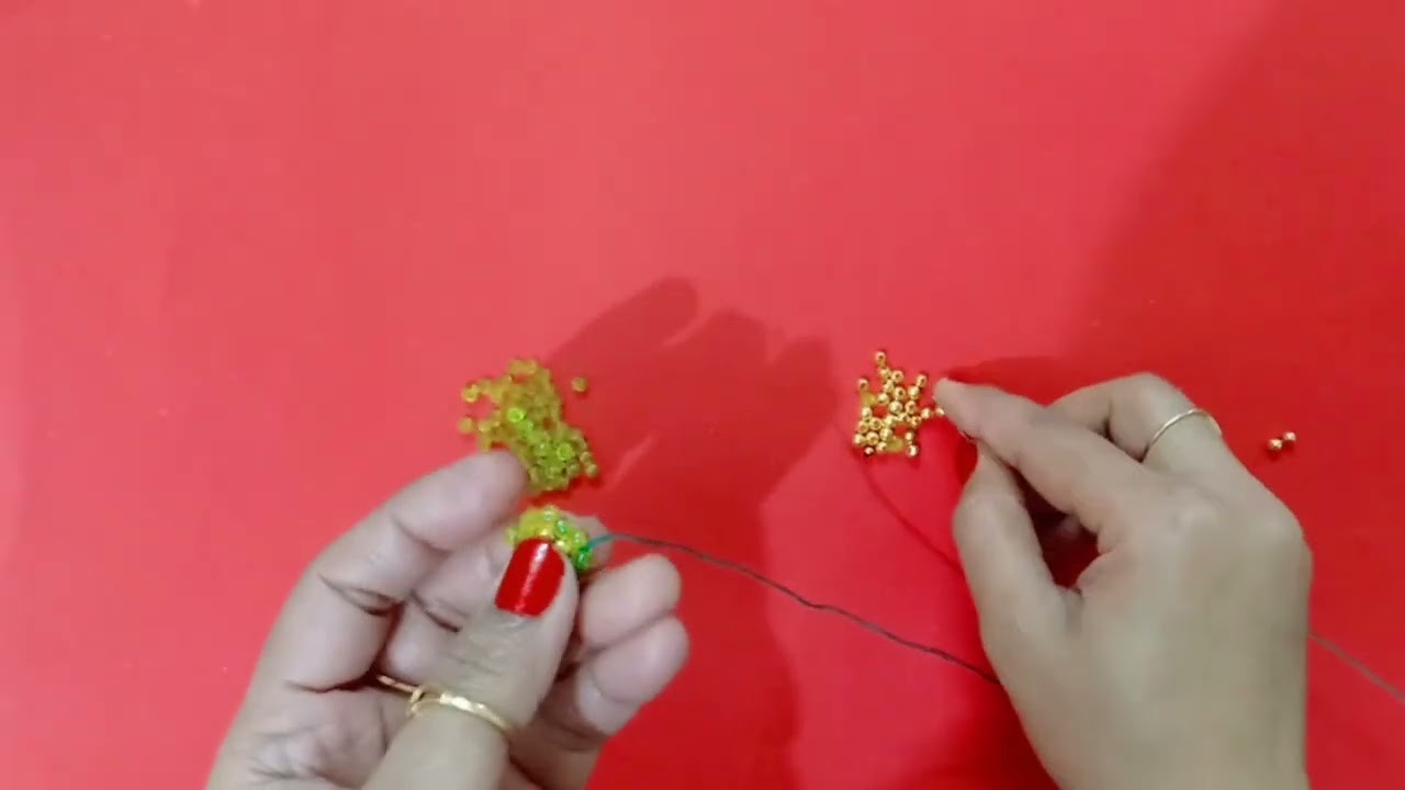 DIY star shaped green earrings at home.