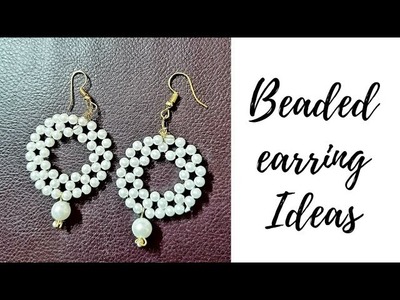 Easy to make beaded earrings.how to make earring for beginners.diy jewellery
