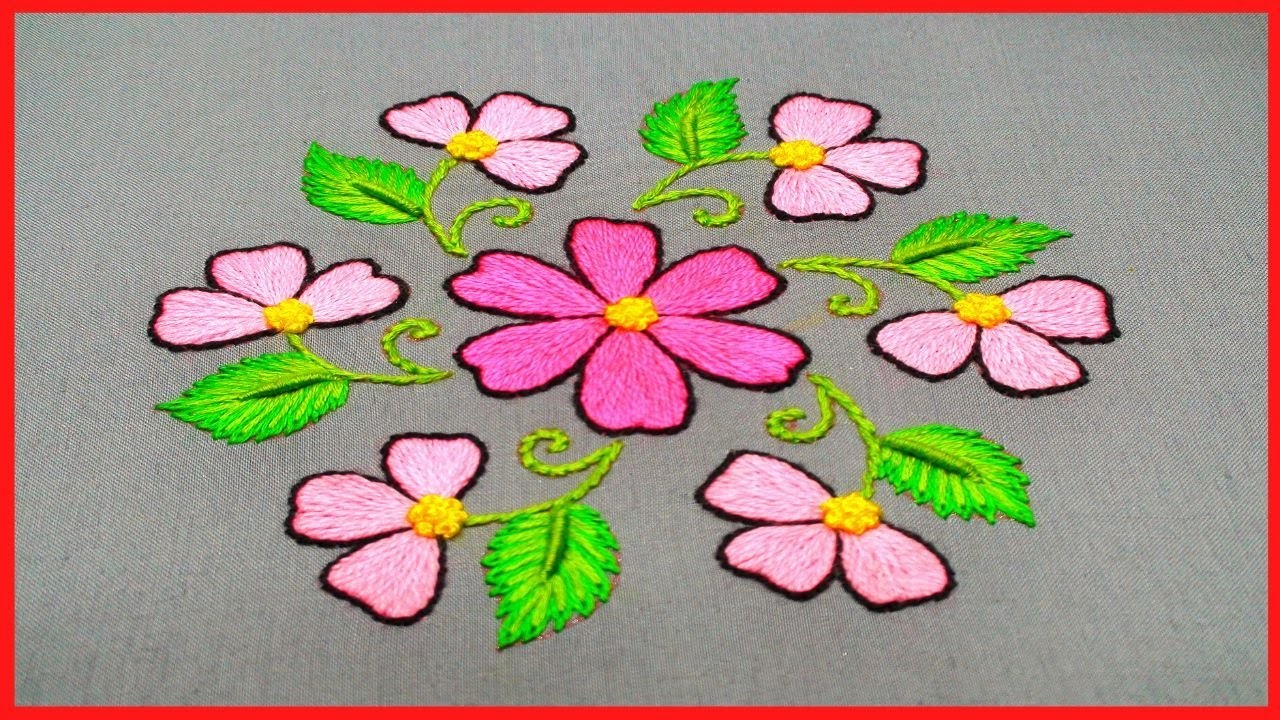 "Embellish Your Fabric with Rangoli Art Using Colorful Threads"