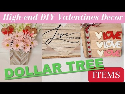 ✨️High-end DIY Valentines Home Decor With DOLLAR TREE items!✨️#diy #craft#dollartree#homedecor#easy