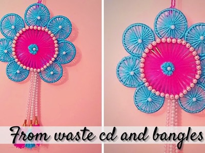 Home decorating ideas handmade wall hanging | wall hanging using bangles |  @Craftsea ​