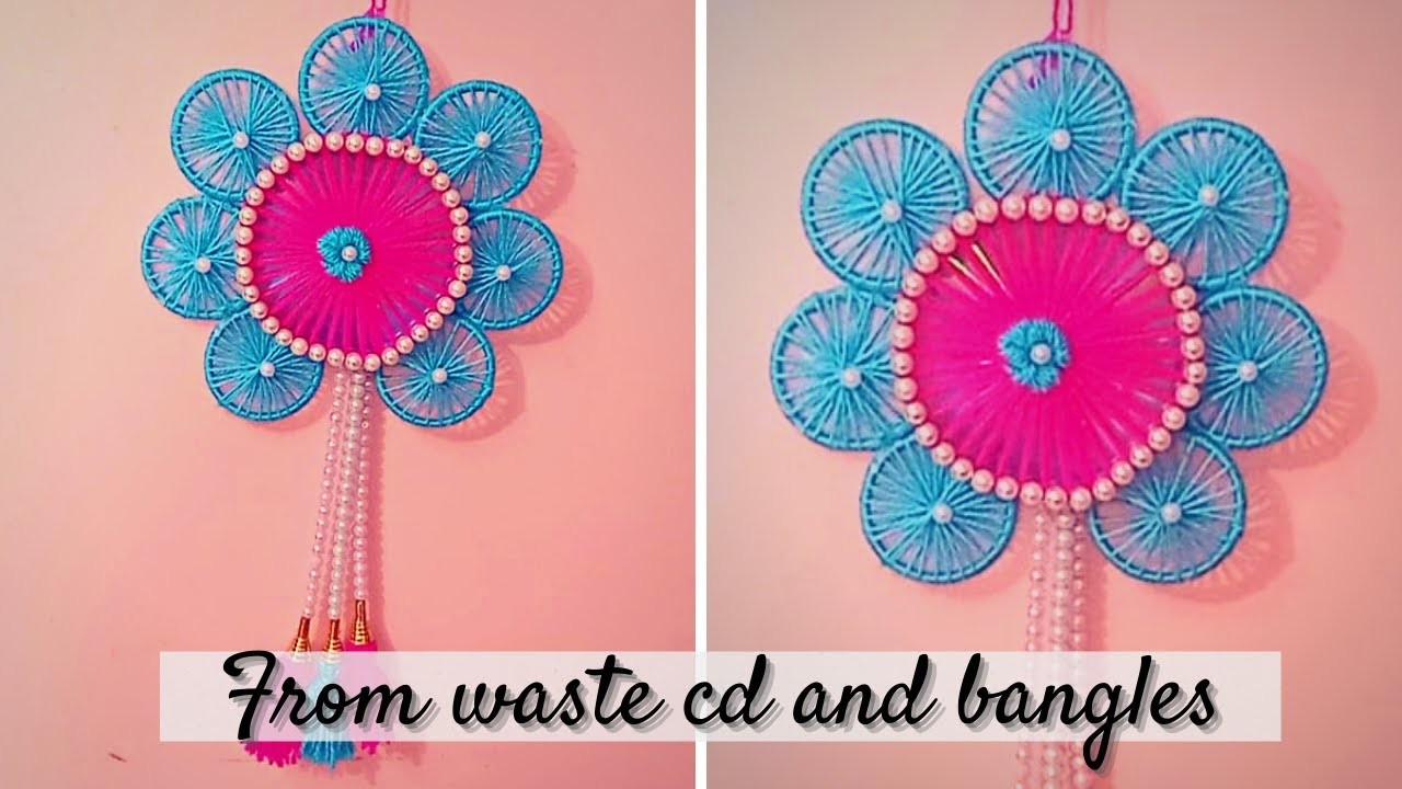 Home decorating ideas handmade wall hanging | wall hanging using bangles |  @Craftsea ​