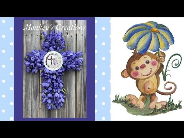 How to Make an Easter Cross Wreath | Easy DIY Tulip Wreath | Easy Easter Craft | Live Replay