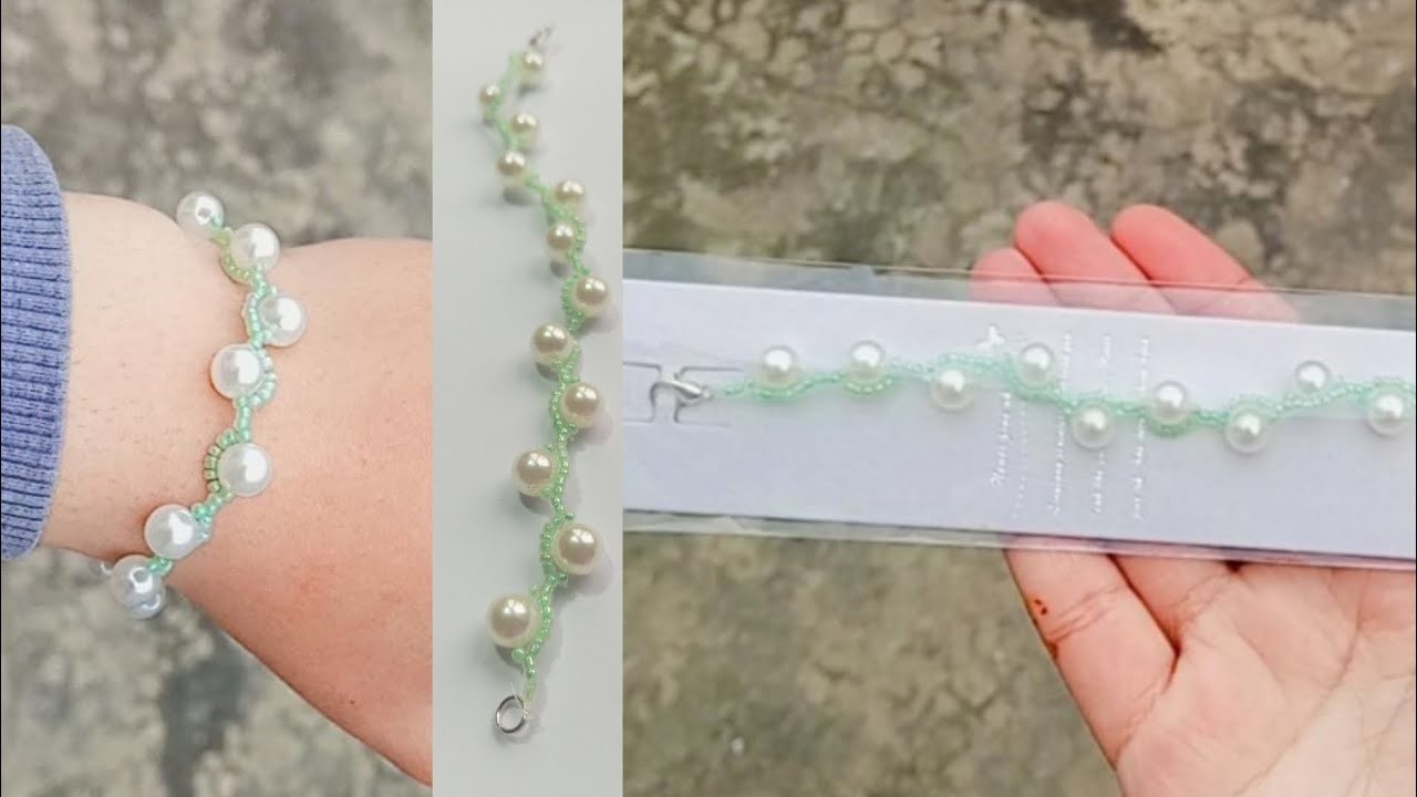 How to make bracelet with beads || DIY bracelet with beads || simple and beautiful pearl bracelet
