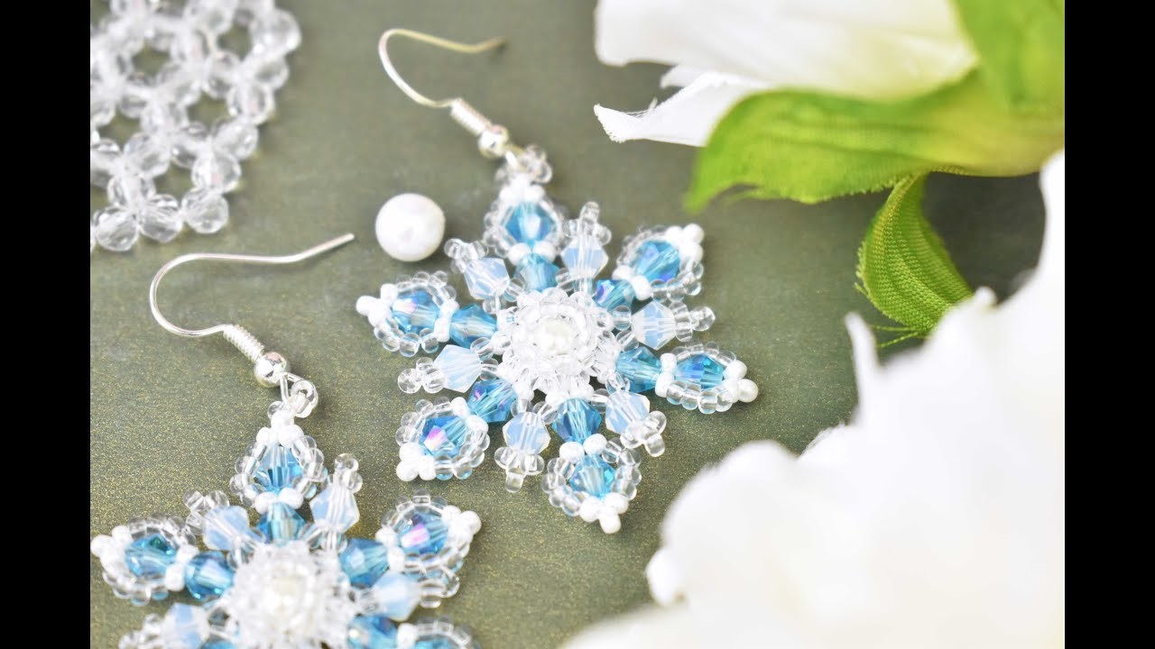 How to Make Crystal Snowflake Beaded Earrings