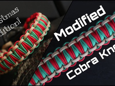 HOW TO MAKE MODIFIED COBRA PARACORD BRACELET WITH SHACKLE, EASY PARACORD TUTORIAL