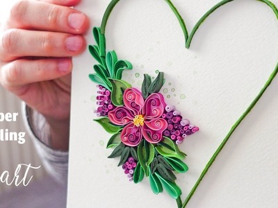 How to make paper quilling heart | DIY Crafts - Valentine's Day Card
