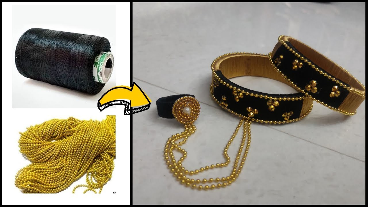 How to make thread bangles #craft shower #thread jewelers
